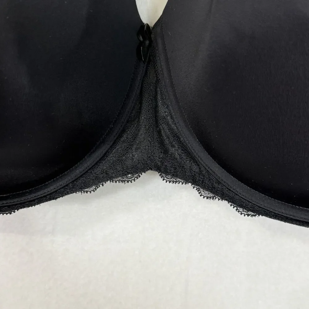 Torrid Curve Black Lightly Lined T-Shirt Underwire Adjustable Straps Bra 48F